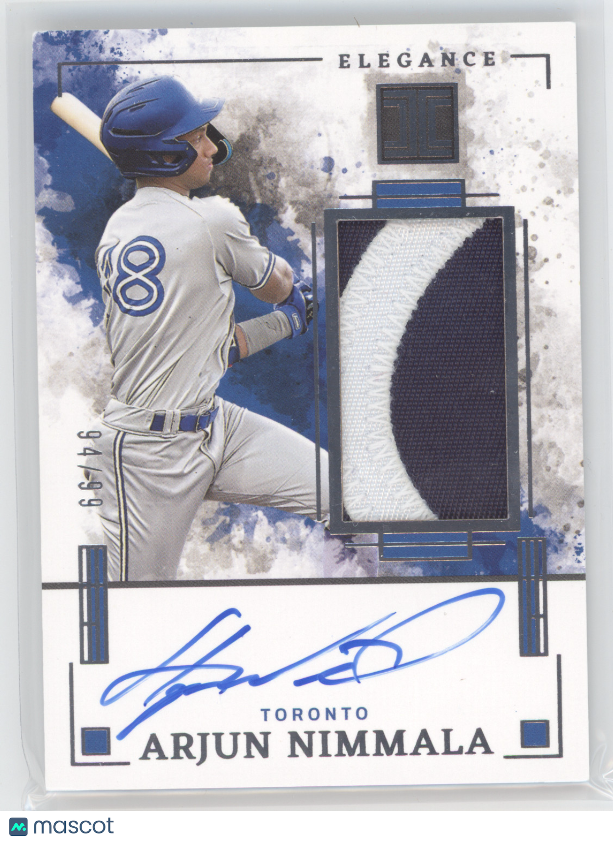 2025 Panini Impeccable Elegance Arjun Nimmala #EJA-AN Patch Auto 94/99
