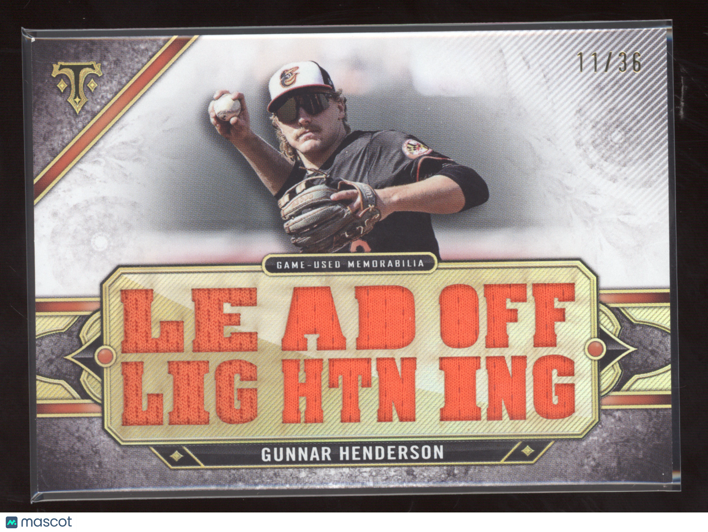 2024 Topps Triple Threads Gunnar Henderson #TTR-GH 11/36 Game-Used Memorabilia