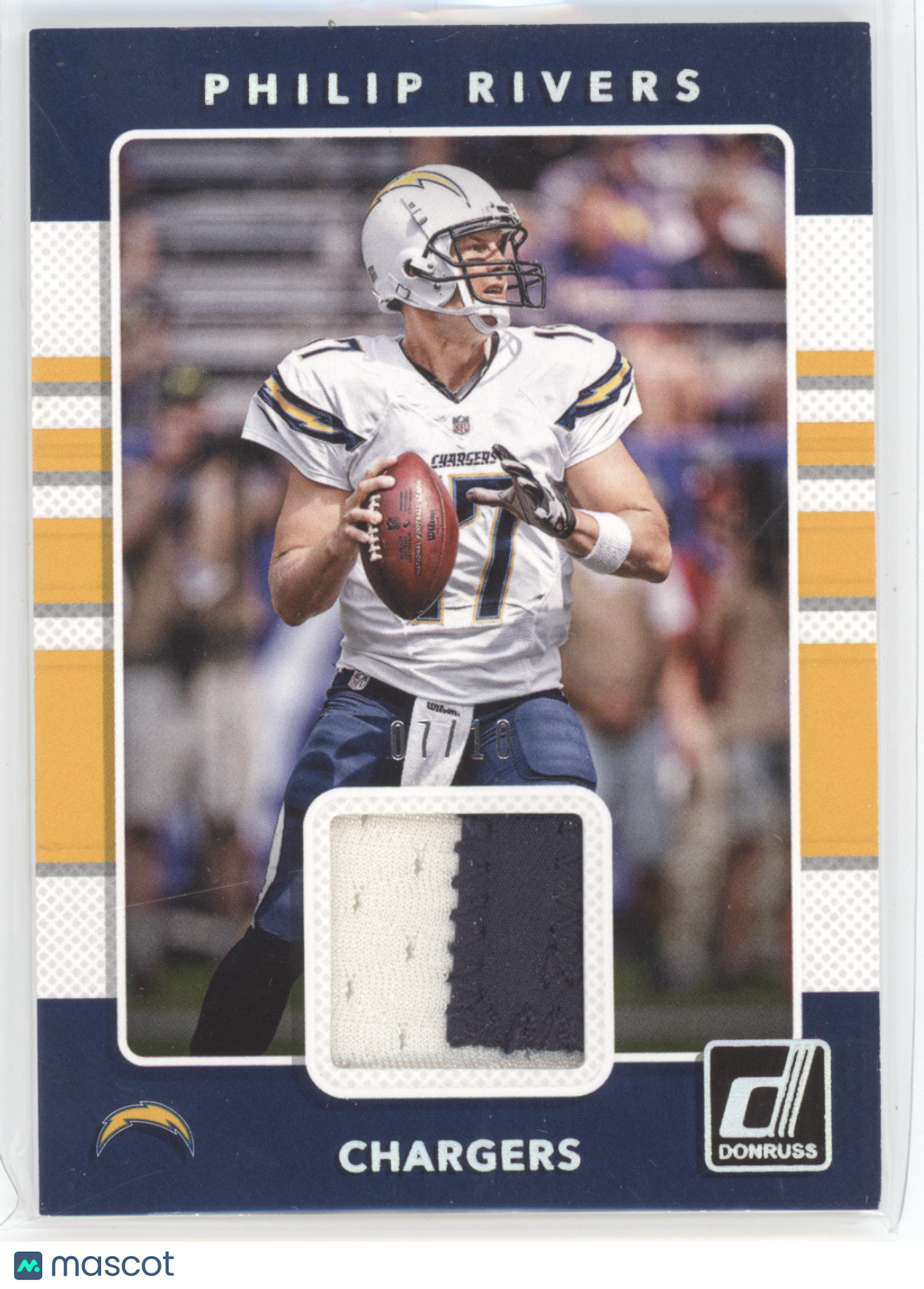 2017 Panini Donruss Threads Philip Rivers #23 07/10 Game-Used Material