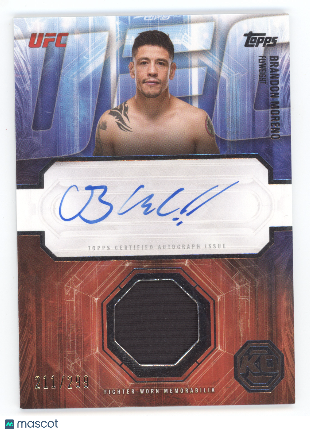2026 Topps Knockout UFC Brandon Moreno #KAR-BM 211/299 Fighter-Worn Relic