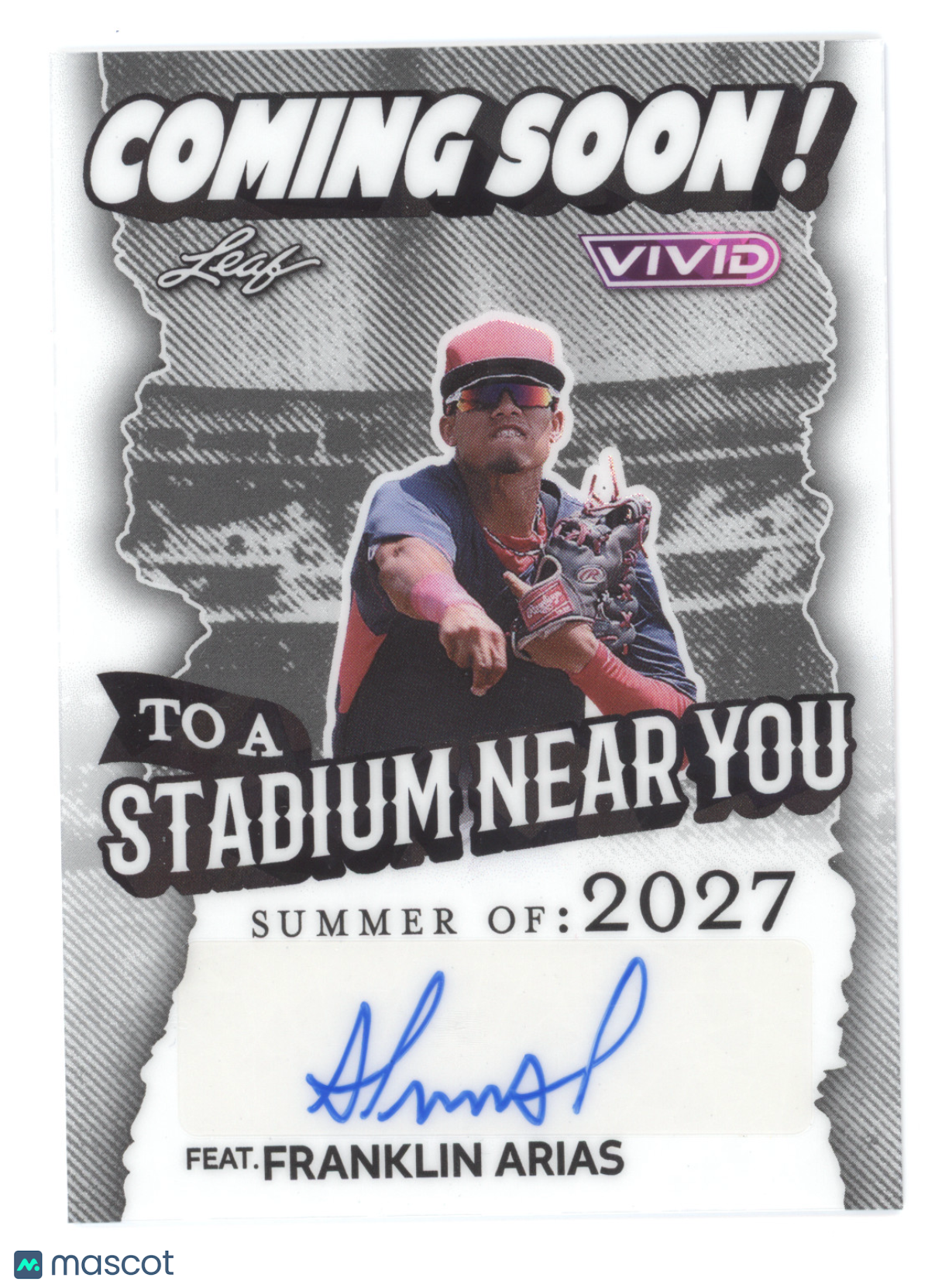 2025 Leaf Vivid Autograph Franklin Arias #CA-FA1 Coming Soon! 5/5
