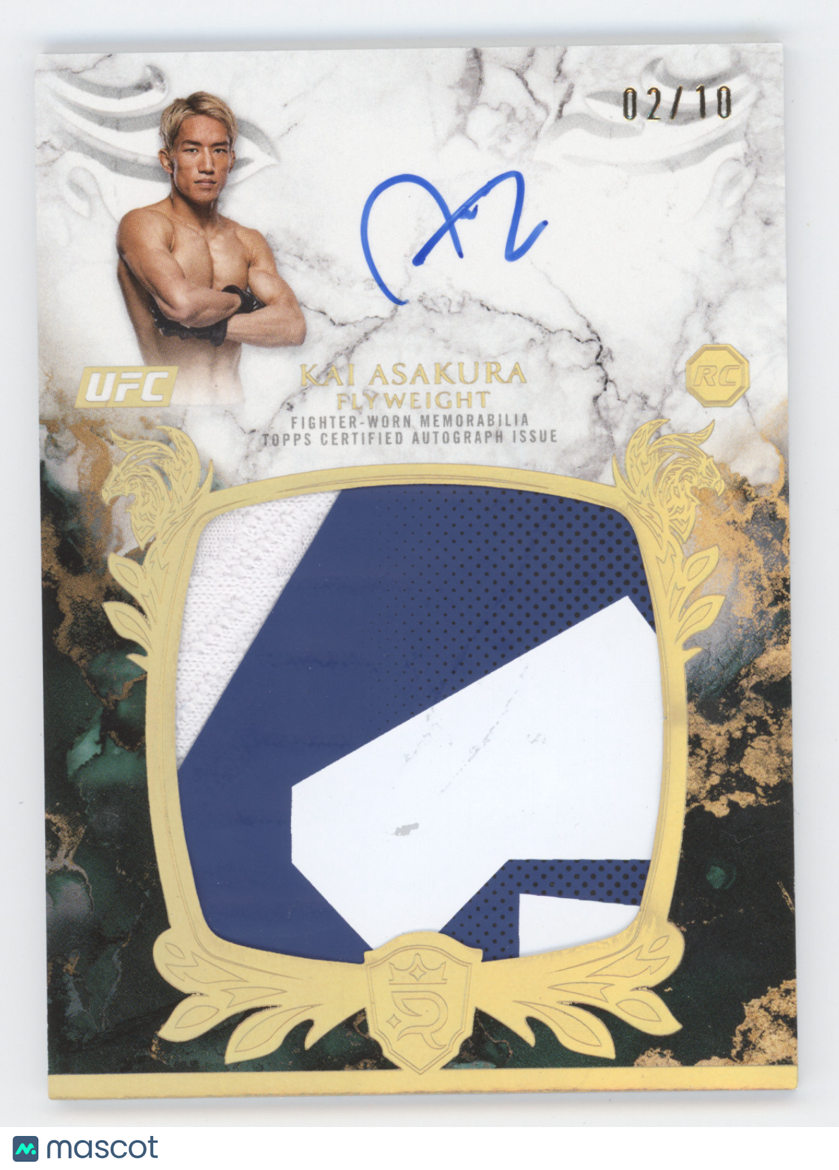2025 Topps Royalty Collection UFC Kai Asakura #KA 02/10 Rookie Relic Autograph