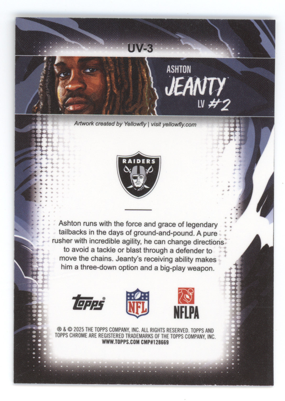 2025 Topps Ultra Violet Ashton Jeanty #UV-3 RC