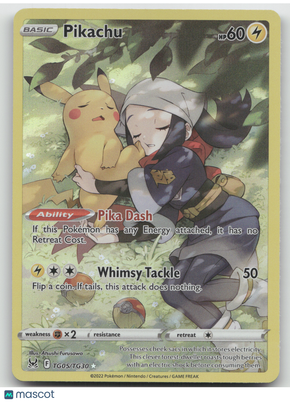 2022 Lost Origin Pikachu Holo Rare #TG05/TG30