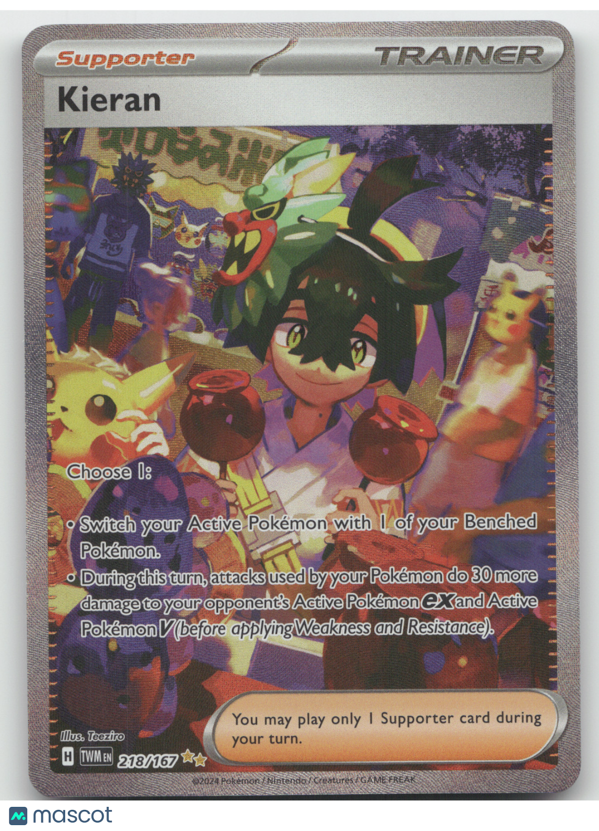 2024 Twilight Masquerade Kieran Secret Rare #218/167