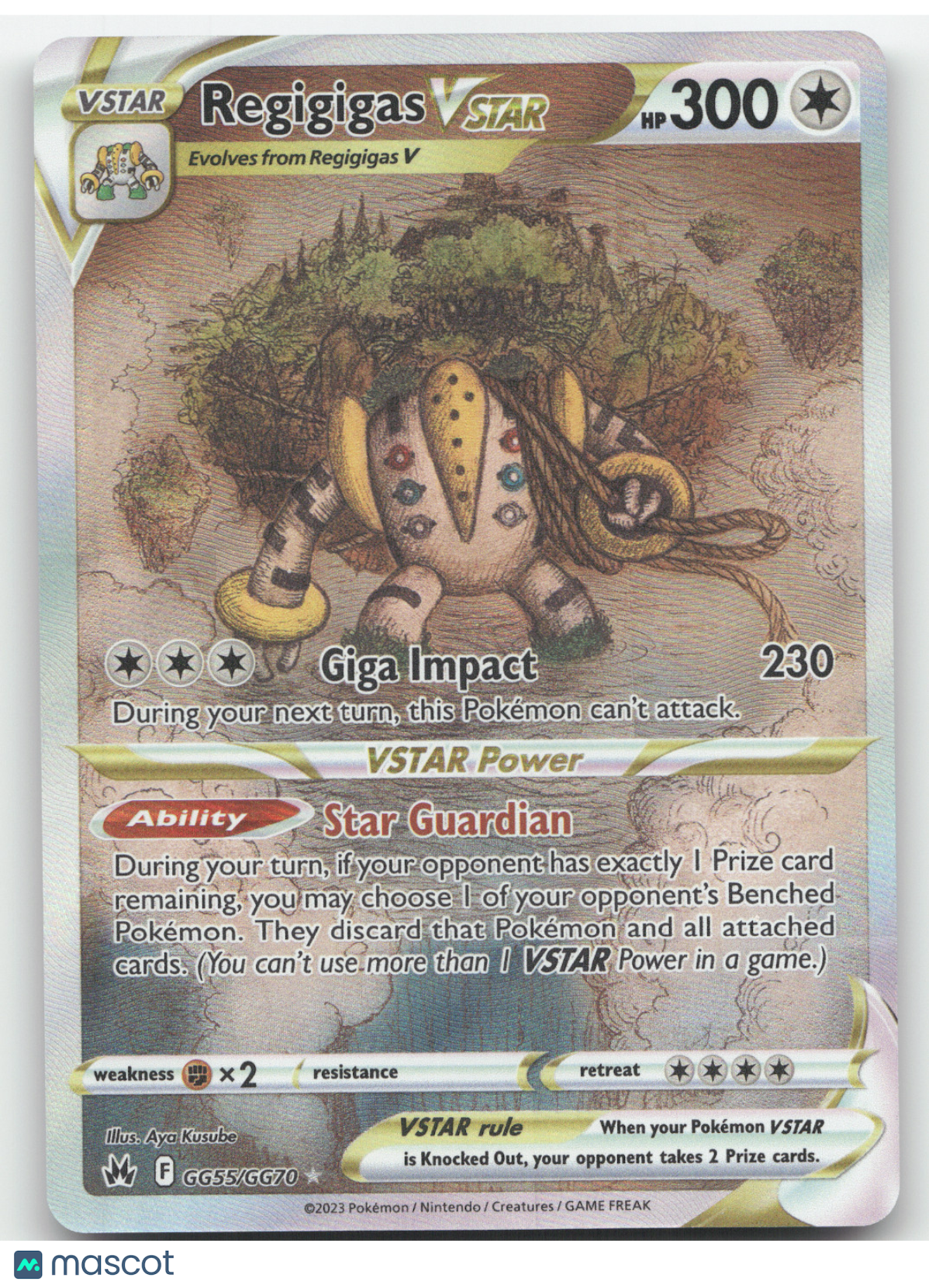 2023 Crown Zenith Regigigas VSTAR Holo Rare #GG55/GG70