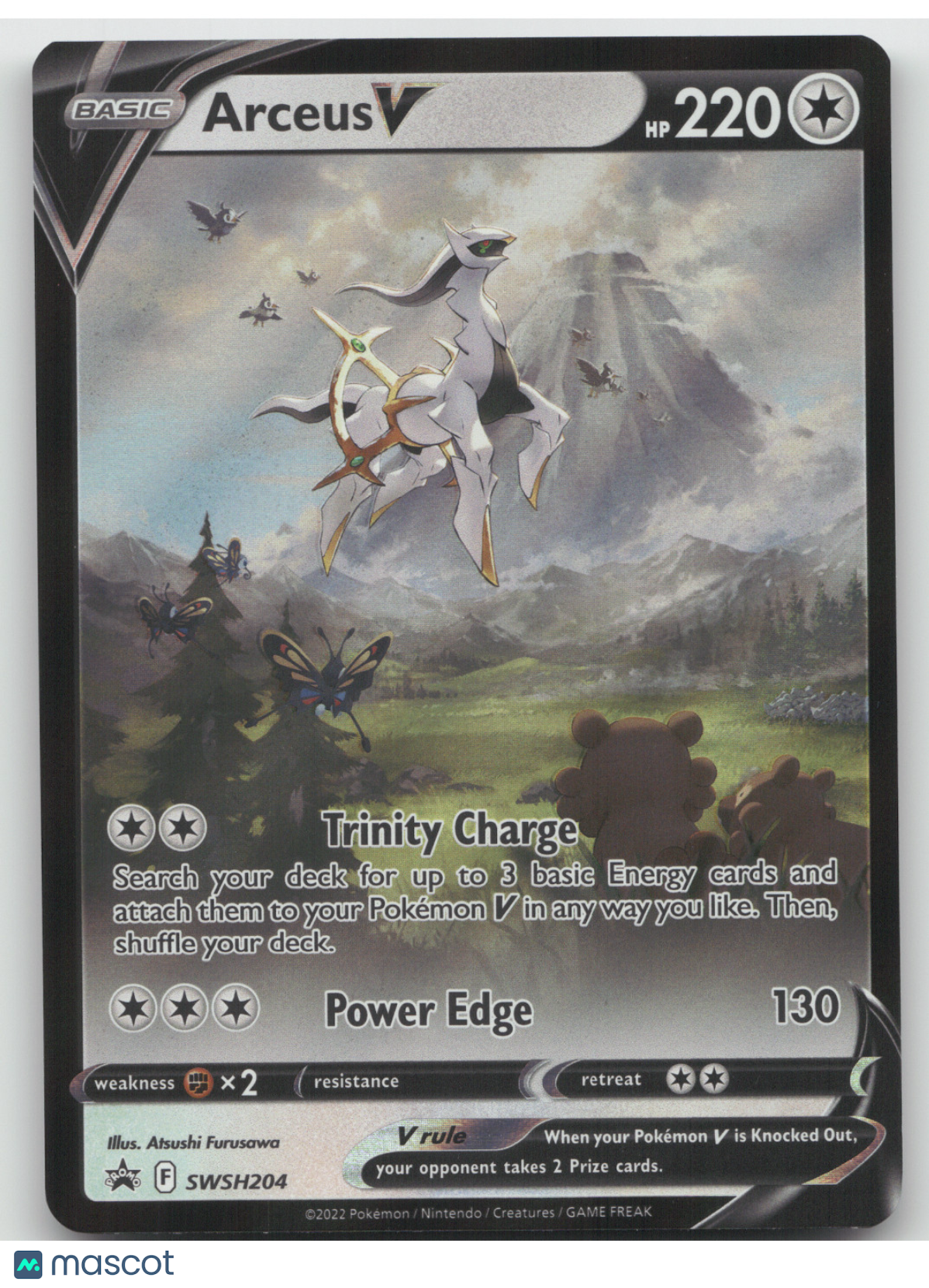 2022 Sword & Shield Arceus V Black Star Promo #SWSH204