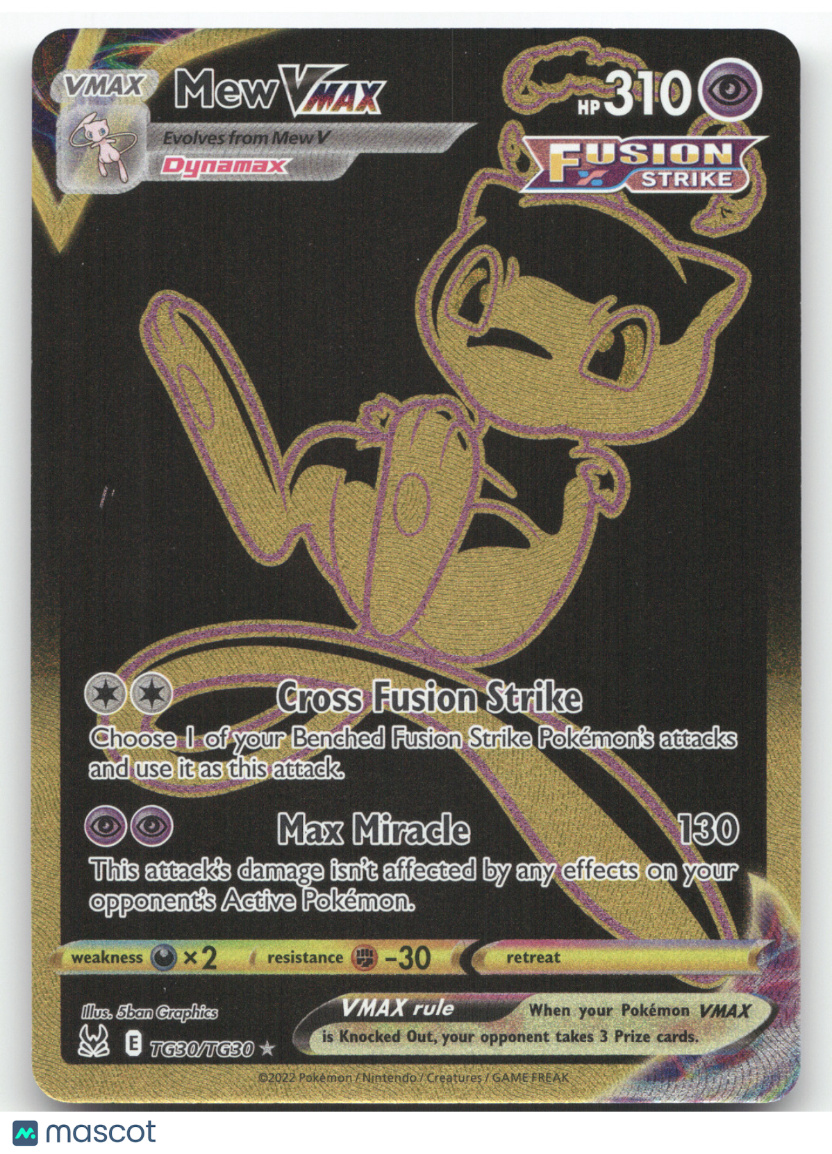 2022 Lost Origin Mew VMAX Rare #TG30/TG30