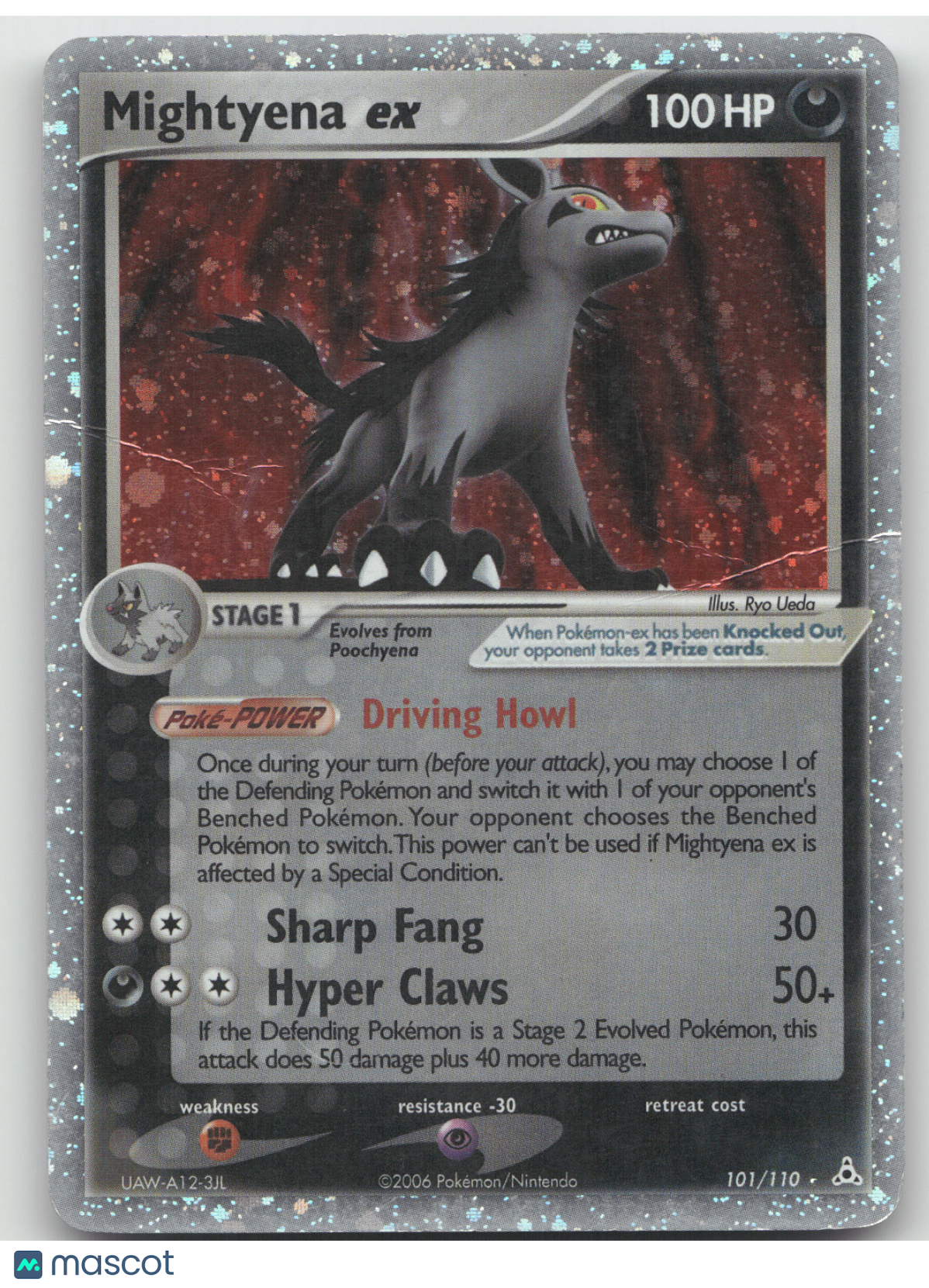 2006 EX Holon Phantoms Mightyena ex Holo Rare #101/110