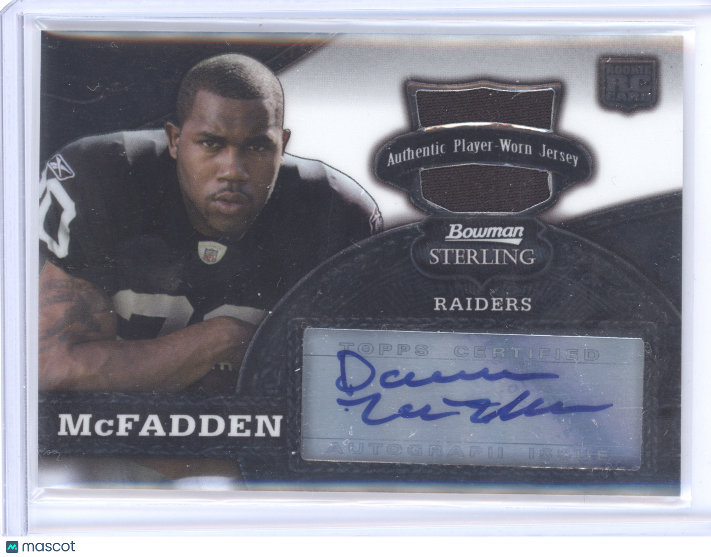 2008 Bowman Sterling Signatures Darren McFadden #151 RC Authentic Player-Worn