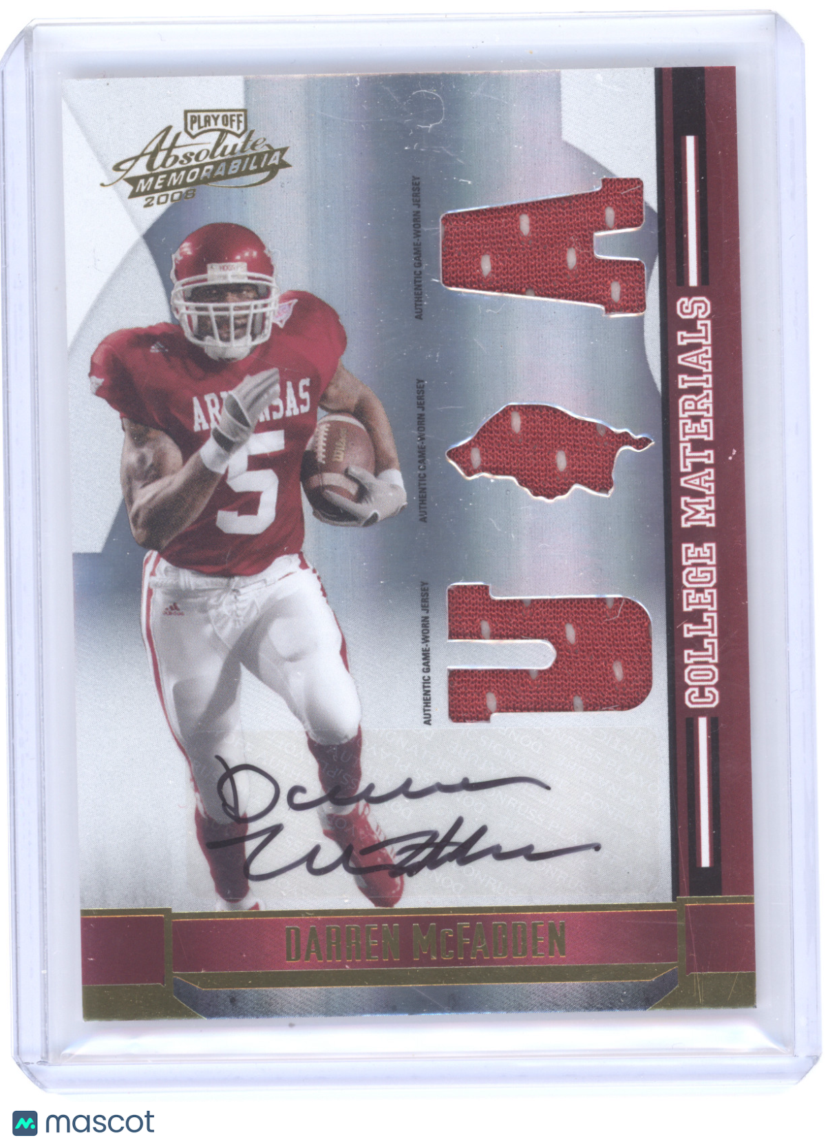 2008 Playoff Absolute Memorabilia Autograph Darren McFadden #15 College Material