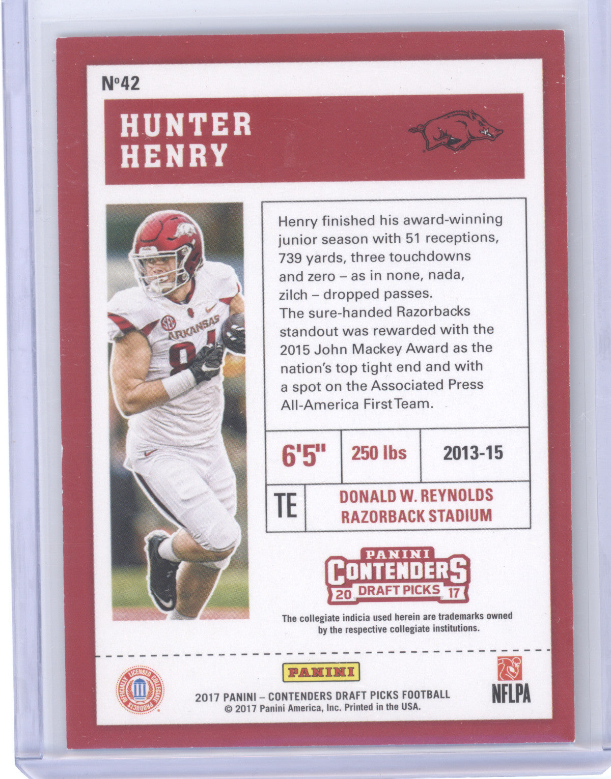 2017 Panini Contenders Draft Picks Hunter Henry #42 Championship Ticket 1 of 1