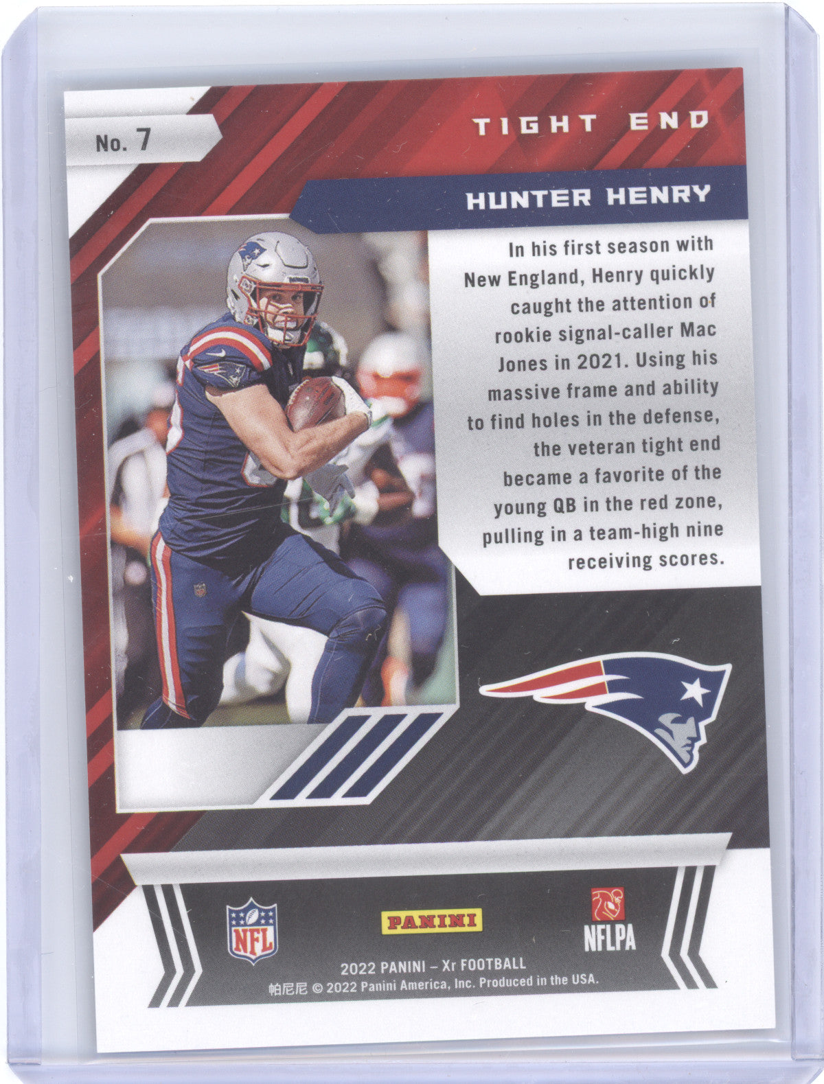 2022 Panini XR Hunter Henry #7 Gold 08/10