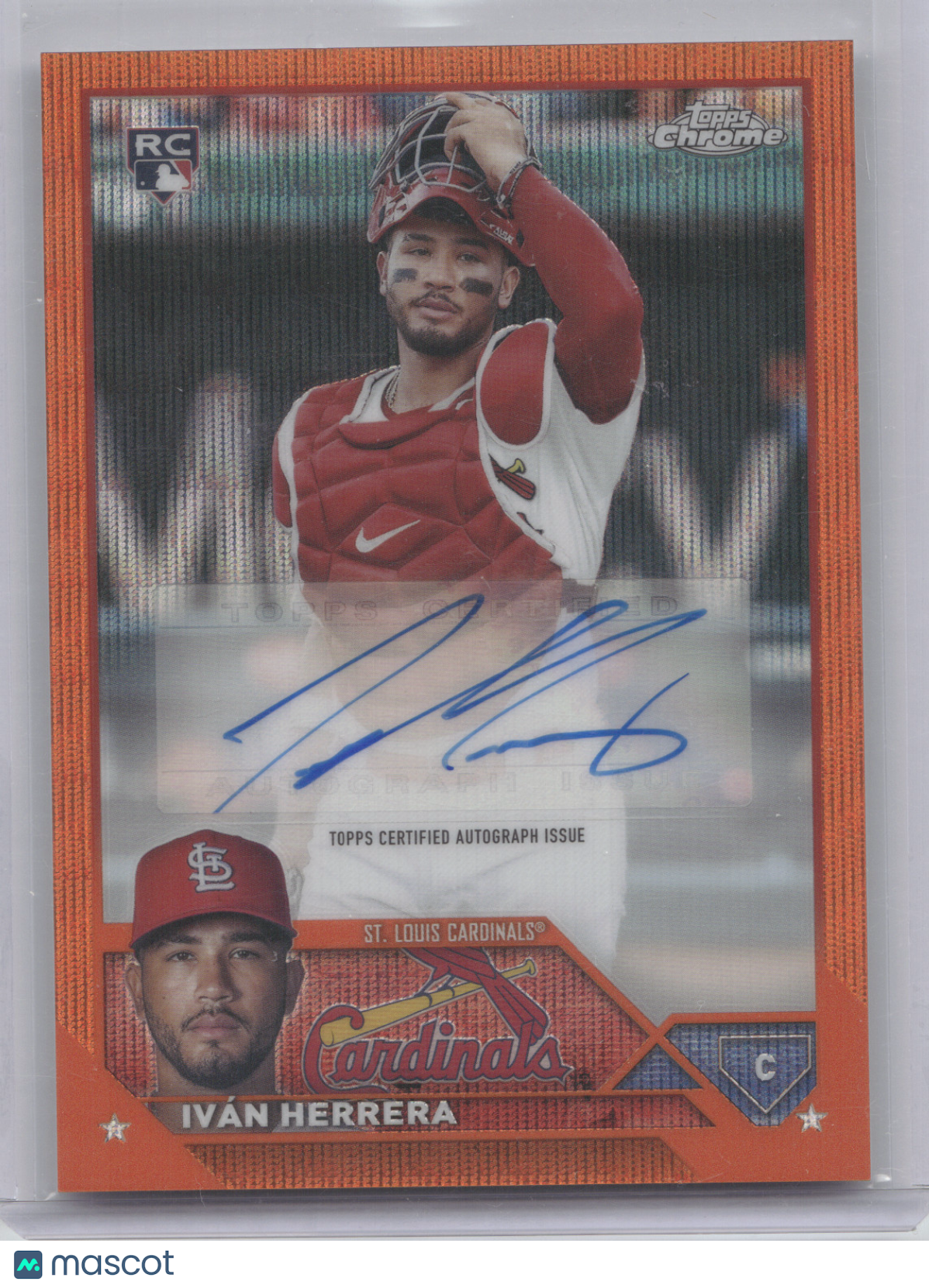 2023 Topps Chrome Iván Herrera #AC-IH Autograph Orange 23/25 RC