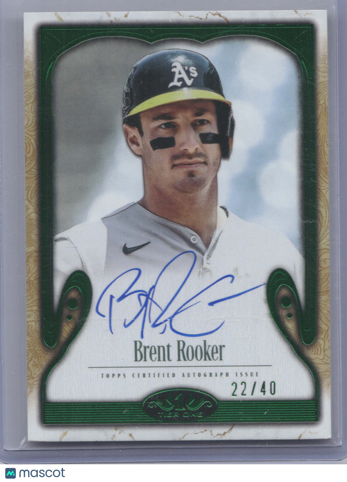2026 Topps Tier One Shots Autograph Brent Rooker #TIS-BR Green 22/40