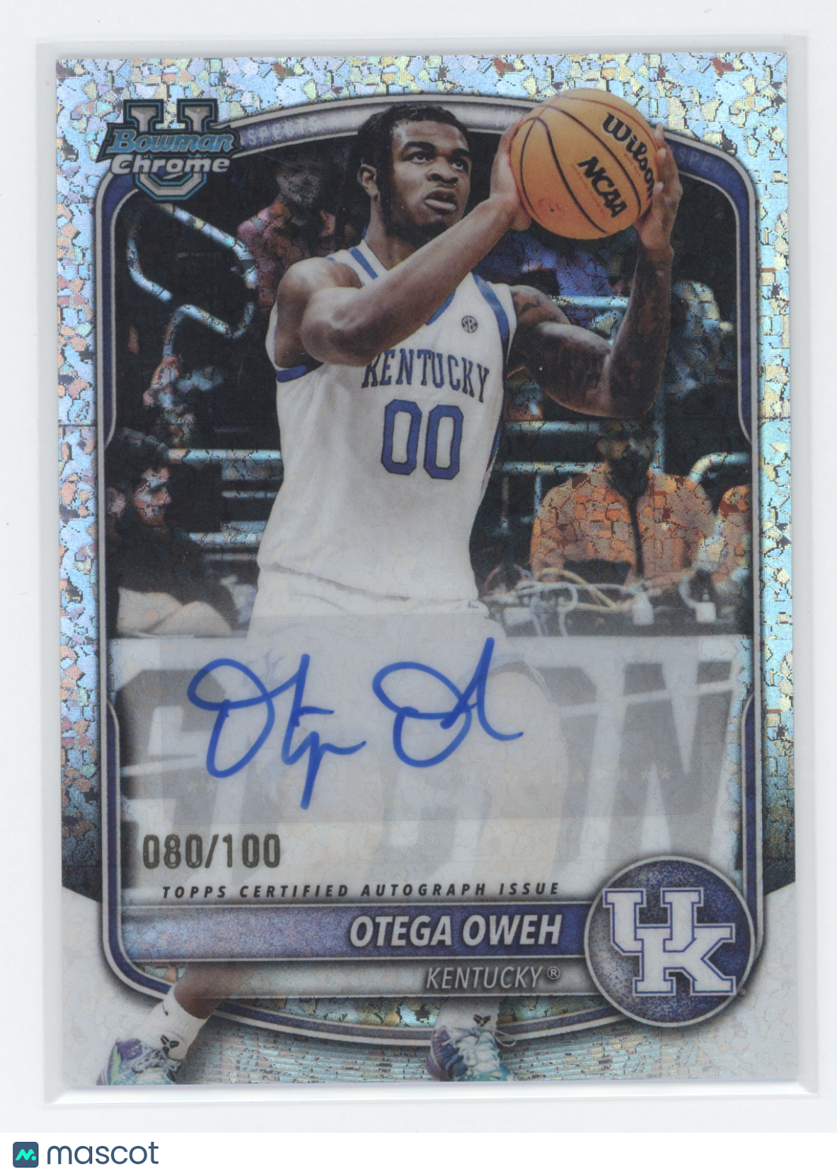 2025 Bowman Chrome Prospect Autograph Otega Oweh #CPA-OO Mini Diamonds 080/100
