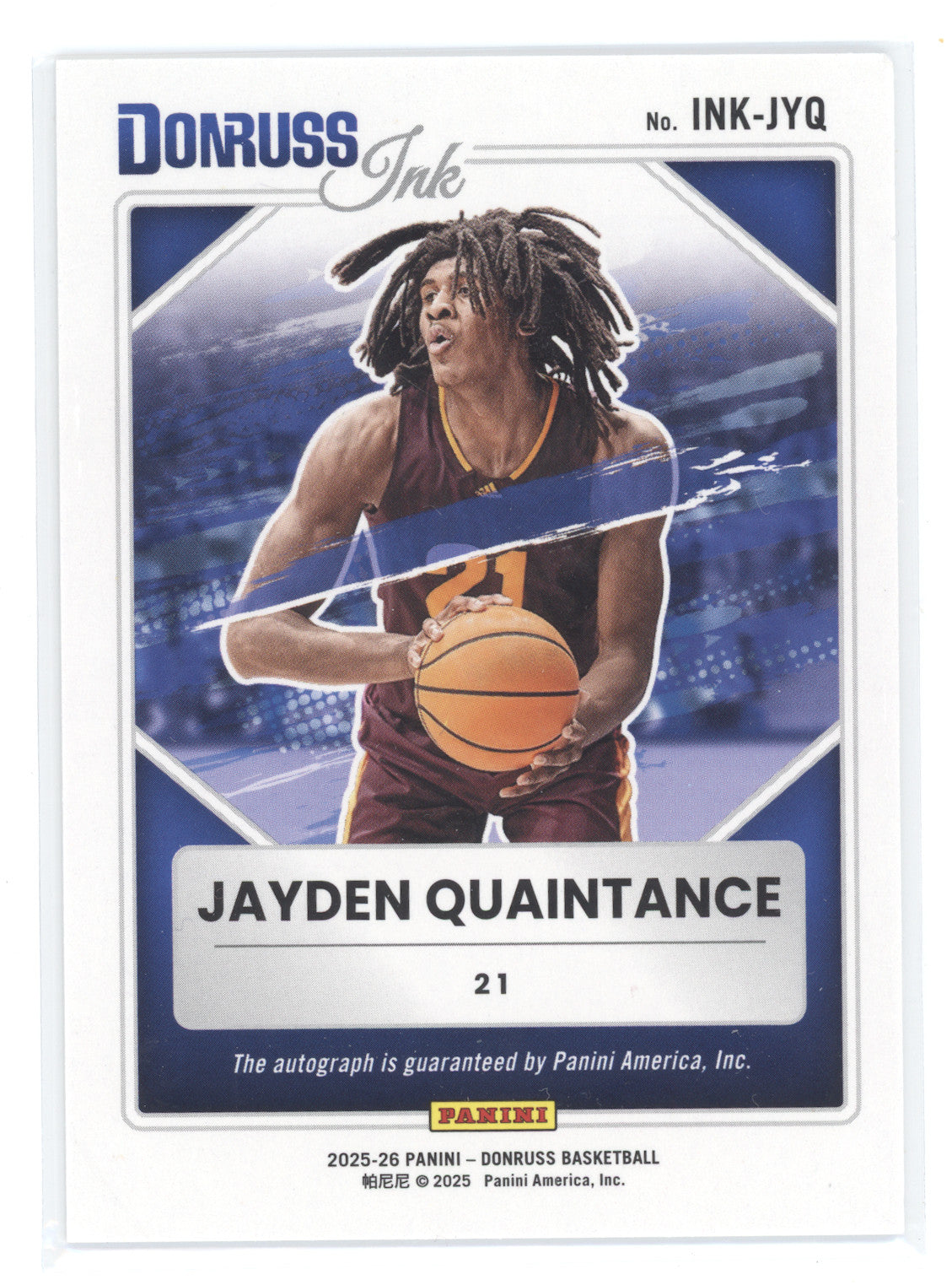2025 Panini Donruss NIL Donruss Ink Jayden Quaintance #INK-JYQ