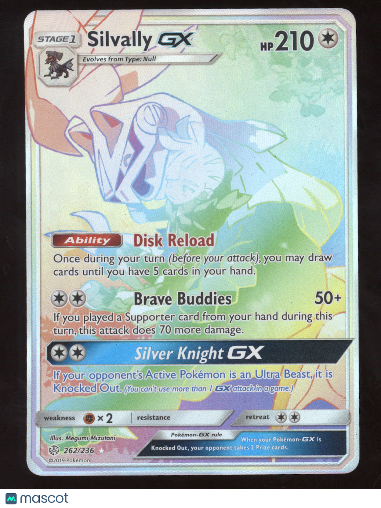 2019 Cosmic Eclipse Silvally GX Secret Rare #262/236