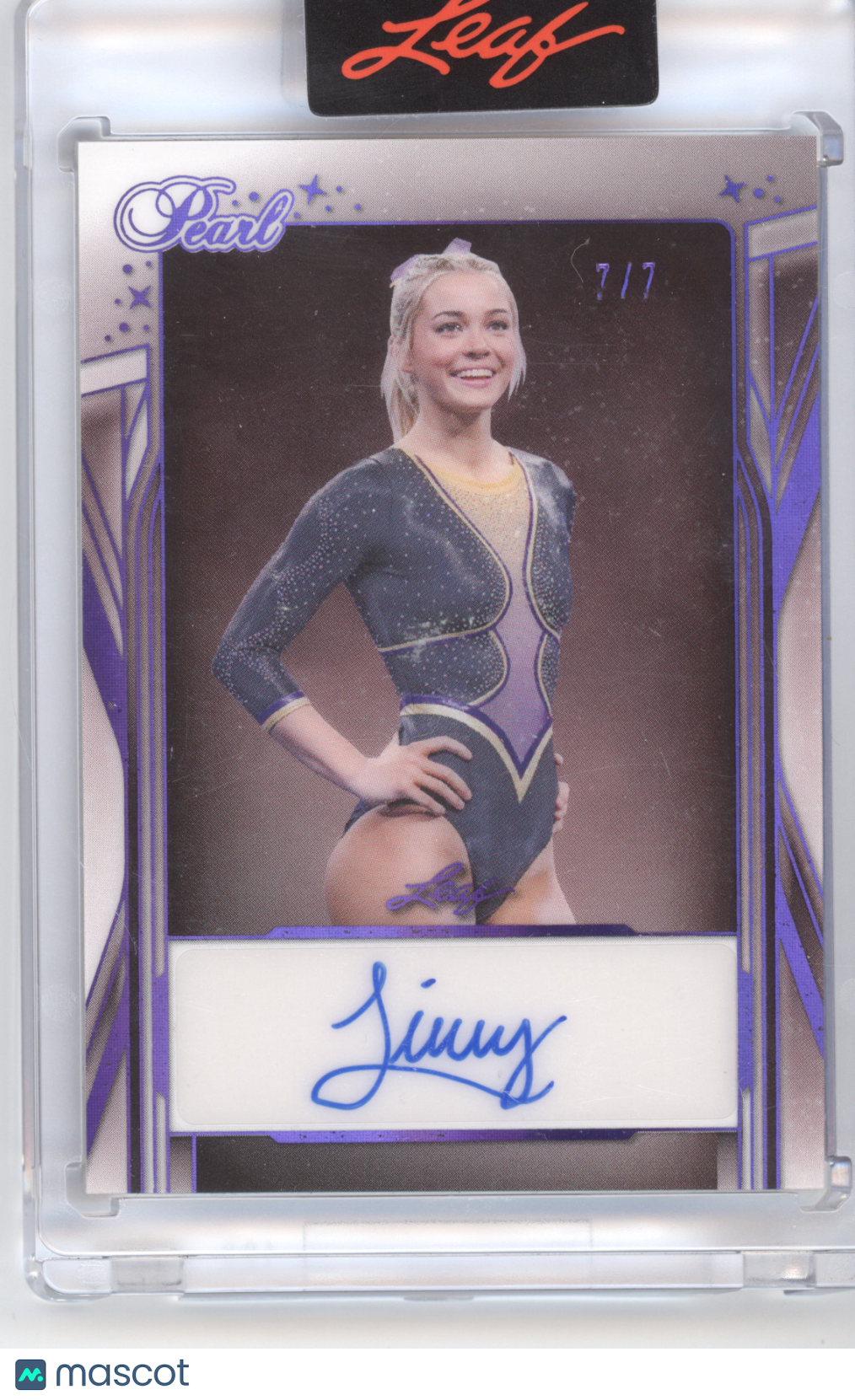 2023 Leaf Pearl Autograph Olivia Dunne #PS-OD1 Purple 7/7
