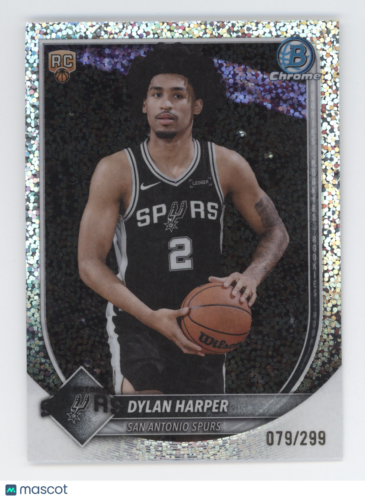 2025 Bowman Chrome Dylan Harper #BCV-2 Fuchsia RC 11/27.