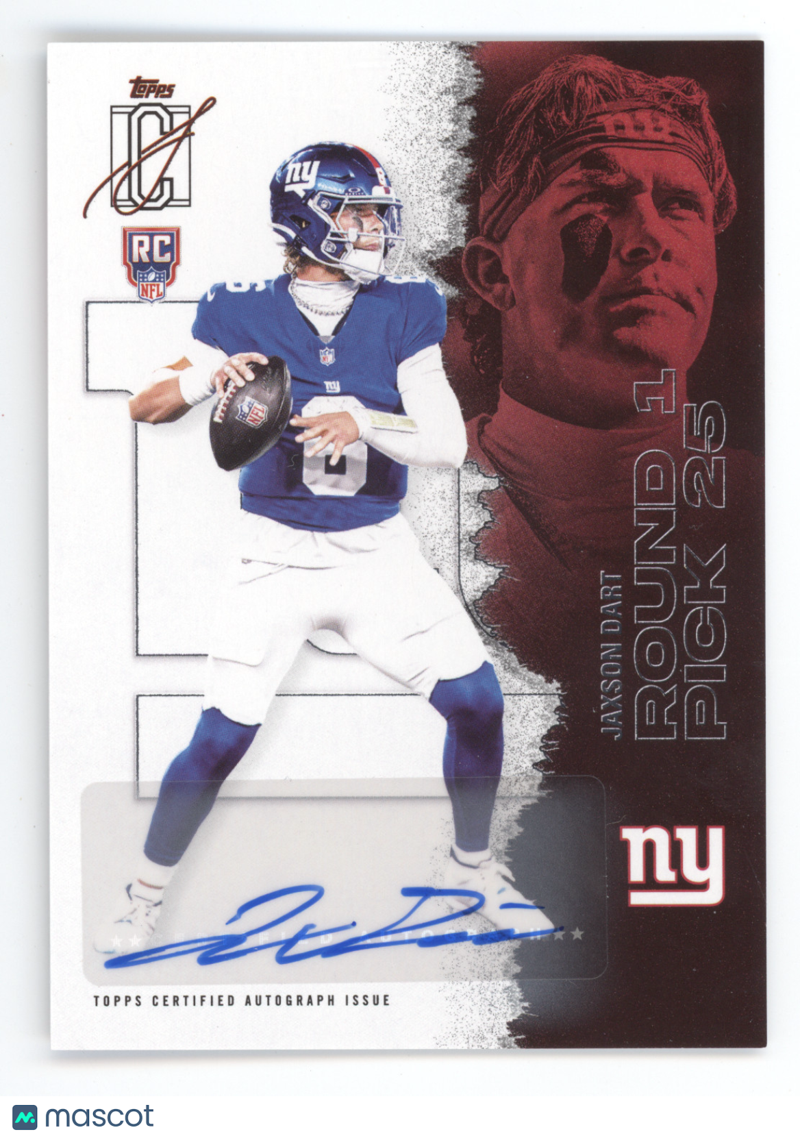 2025 Topps Signature Class Jaxson Dart #106 Autograph RC