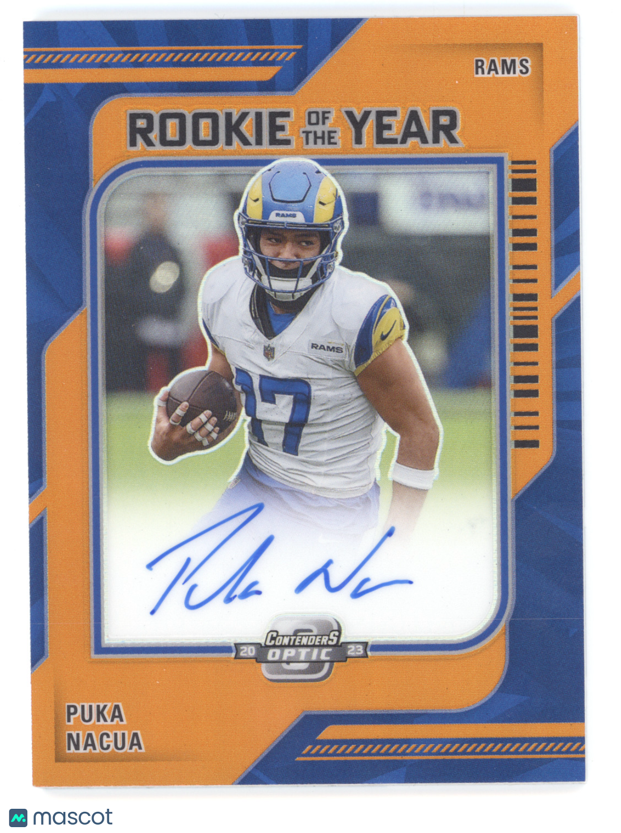 2023 Panini Contenders Optic ROY Autograph Puka Nacua #ROY-PN Orange 29/50