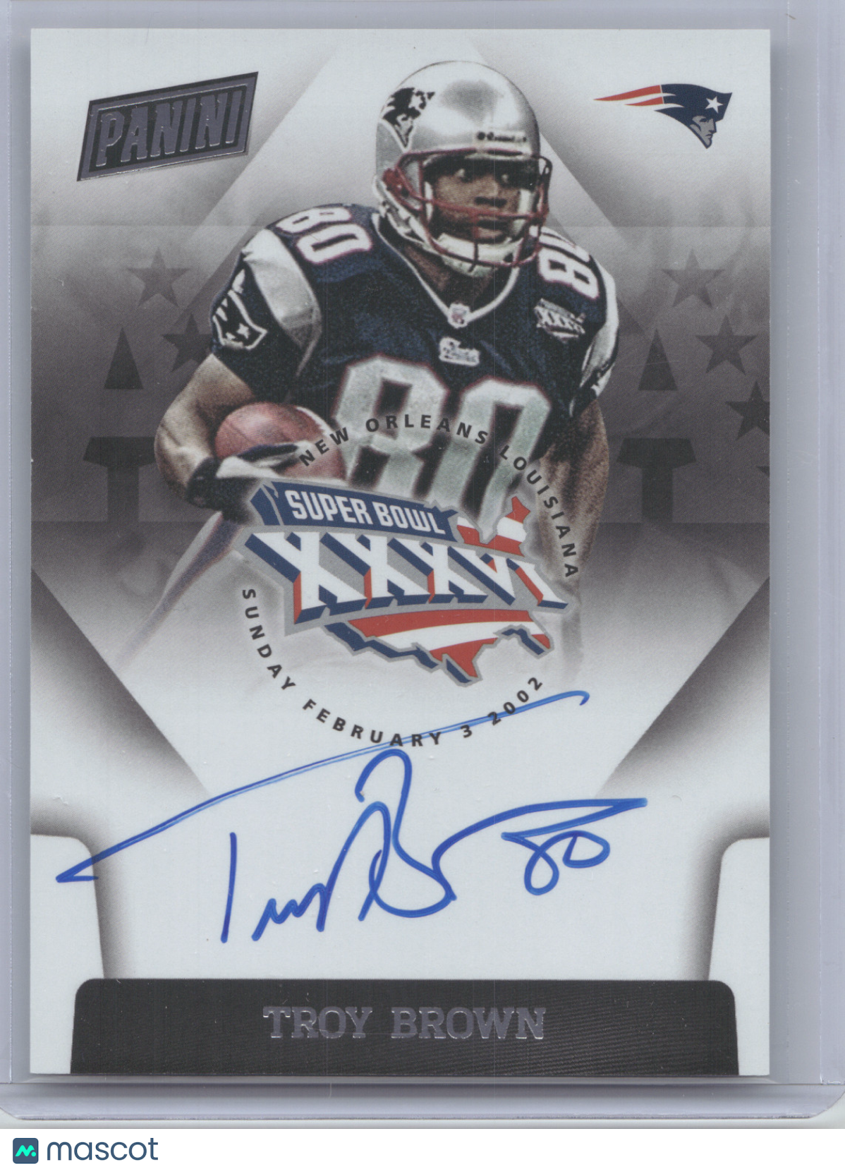2015 Panini Super Bowl Autograph Troy Brown #SBXXXVI-TBR