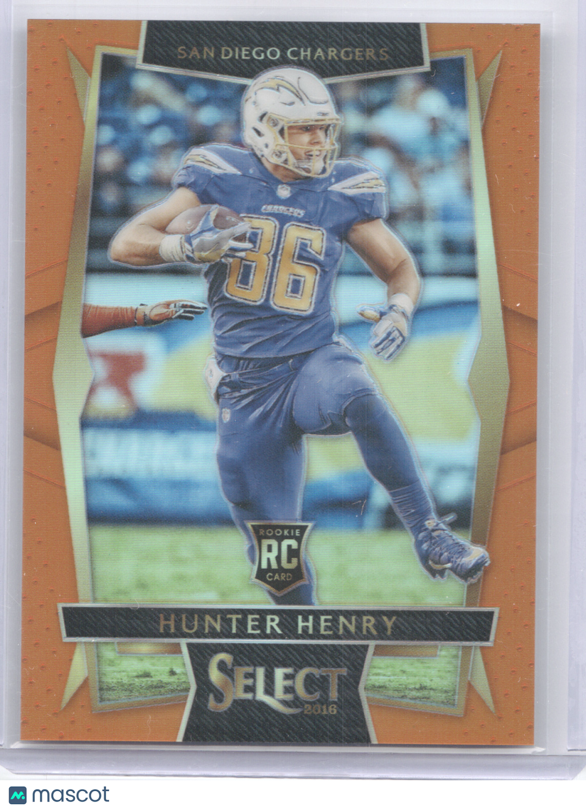 2016 Panini Select Hunter Henry #4 Orange Prizm RC 12/49