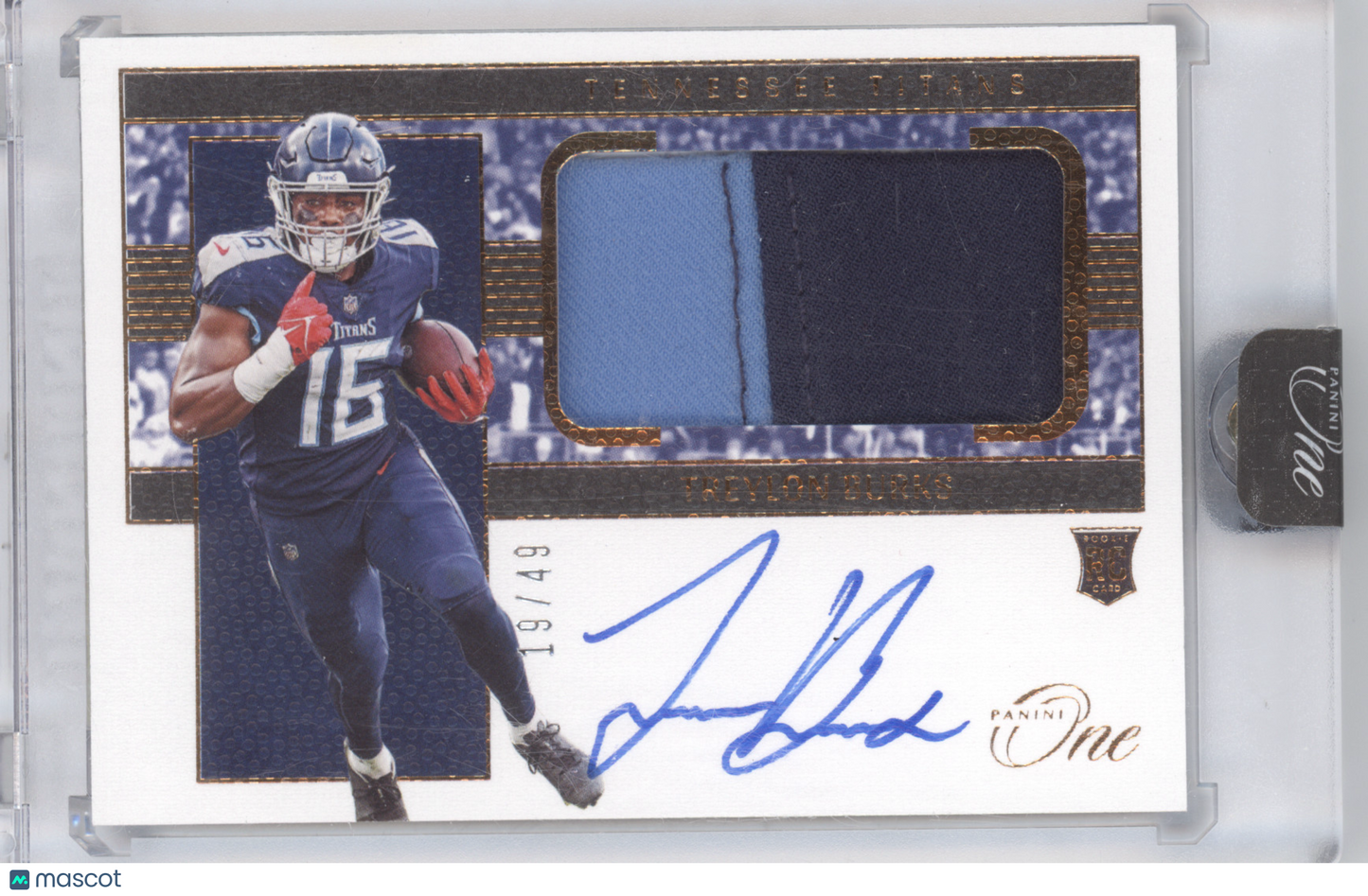 2022 Panini One Treylon Burks #10 Patch Autograph 19/49