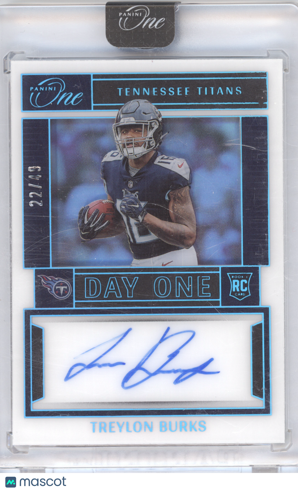 2022 Panini One Day One Autograph Treylon Burks #109 RC 22/49