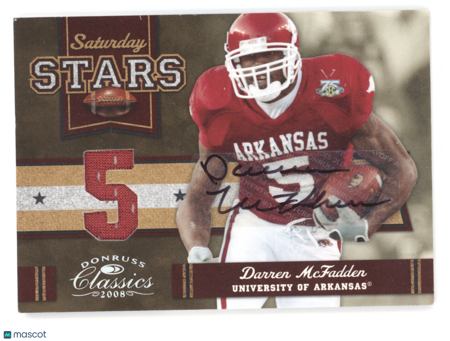 2008 Donruss Classics Saturday Stars Darren McFadden #24 01/10 Game-Worn Jersey