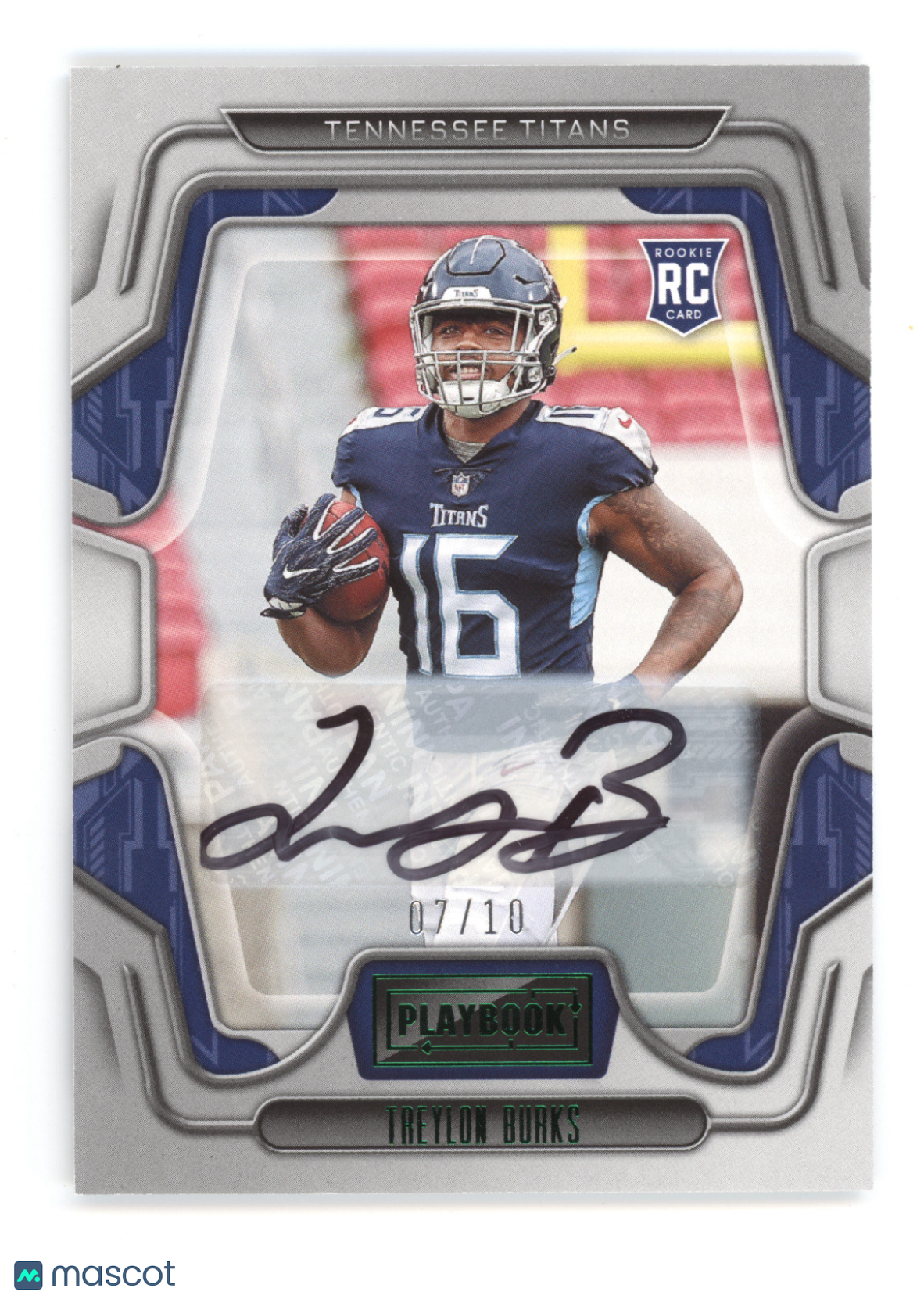2022 Panini Playbook Treylon Burks #112 Signature Green 07/10 RC