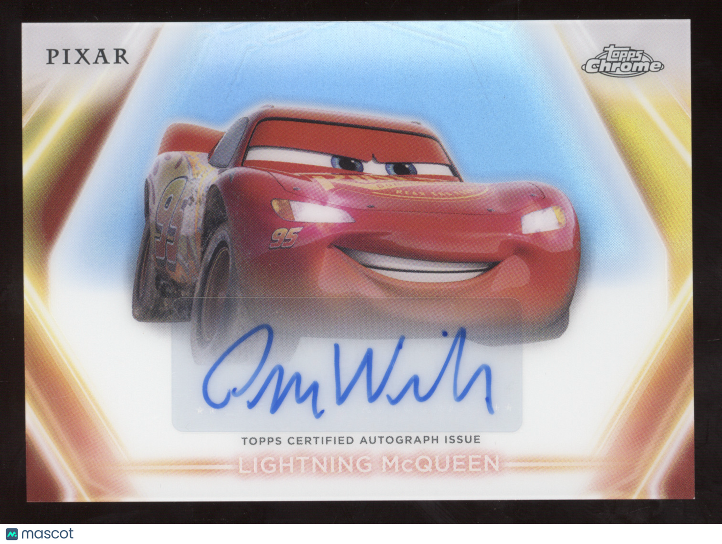 2026 Topps Disney Neon Etch Autograph Lightning McQueen (Owen Wilson) #CNA-OW
