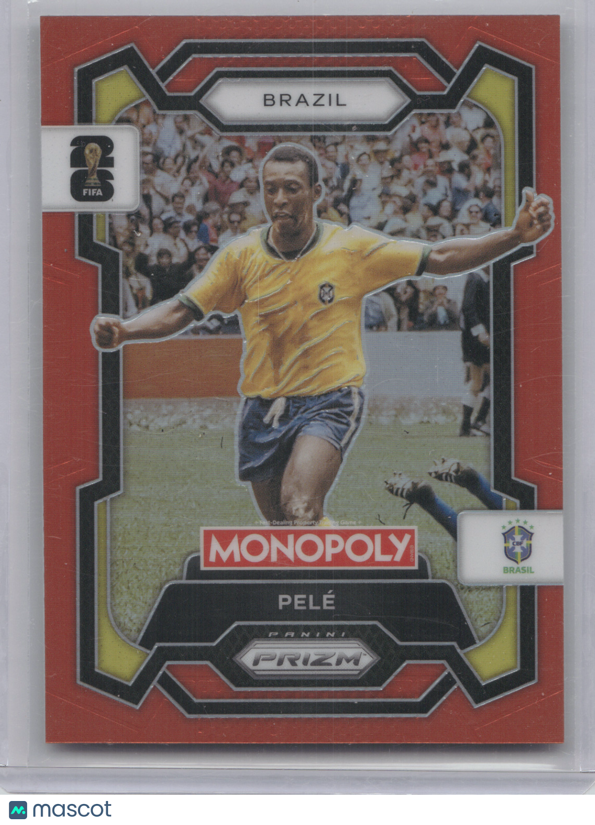 2026 Panini Monopoly Prizm FIFA World Cup 26 Pelé #16 Orange 043/149