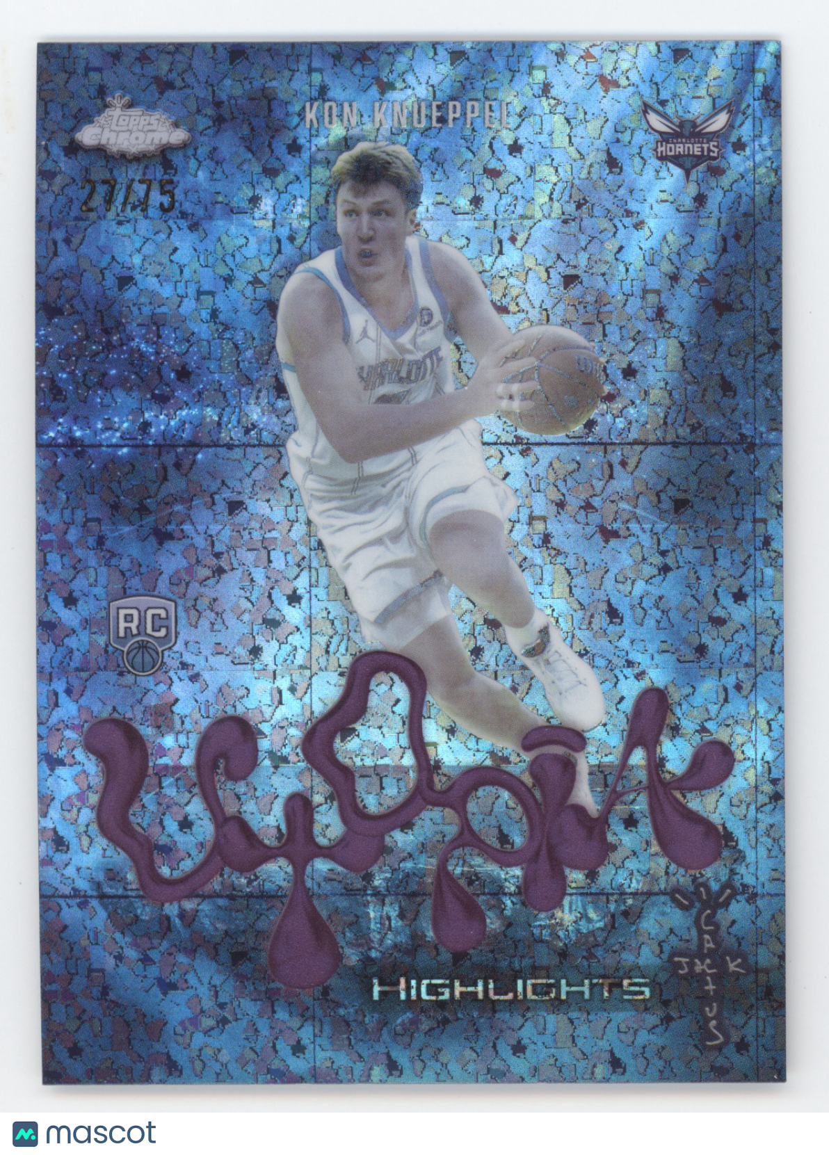 2025 Topps Chrome Cactus Jack Utopia Kon Knueppel #24 Purple Mini Diamond 27/75
