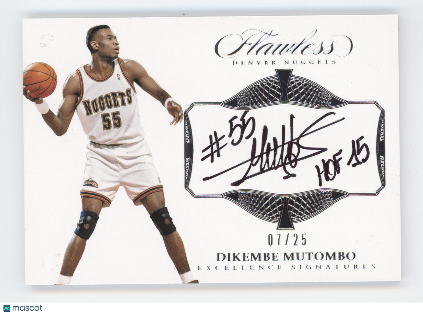 2016 Panini Flawless Excellence Signatures Dikembe Mutombo #EX-DM 07/25