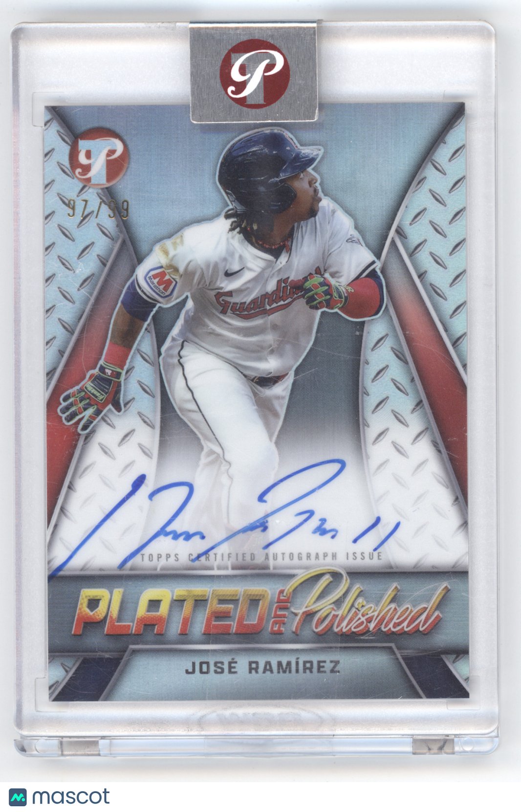 2025 Topps Pristine Plated and Polished José Ramírez #PAPAV-JR Autograph