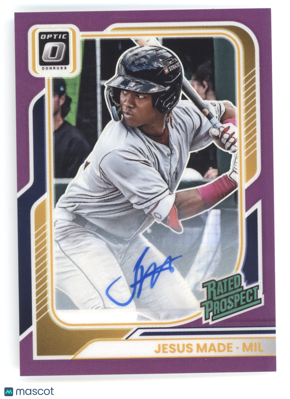 2026 Panini Donruss Optic Prizm Jesus Made #107 Autograph Purple 30/99