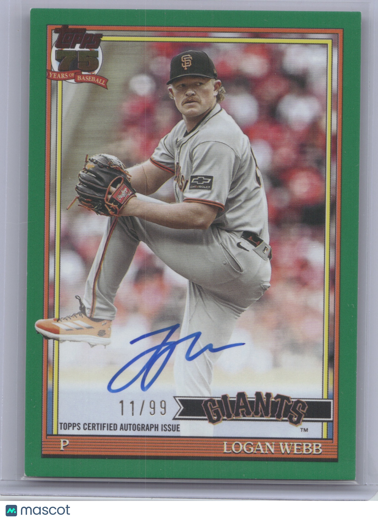2026 Topps Baseball 1991 Autograph Logan Webb #91A-WEB Green 11/99