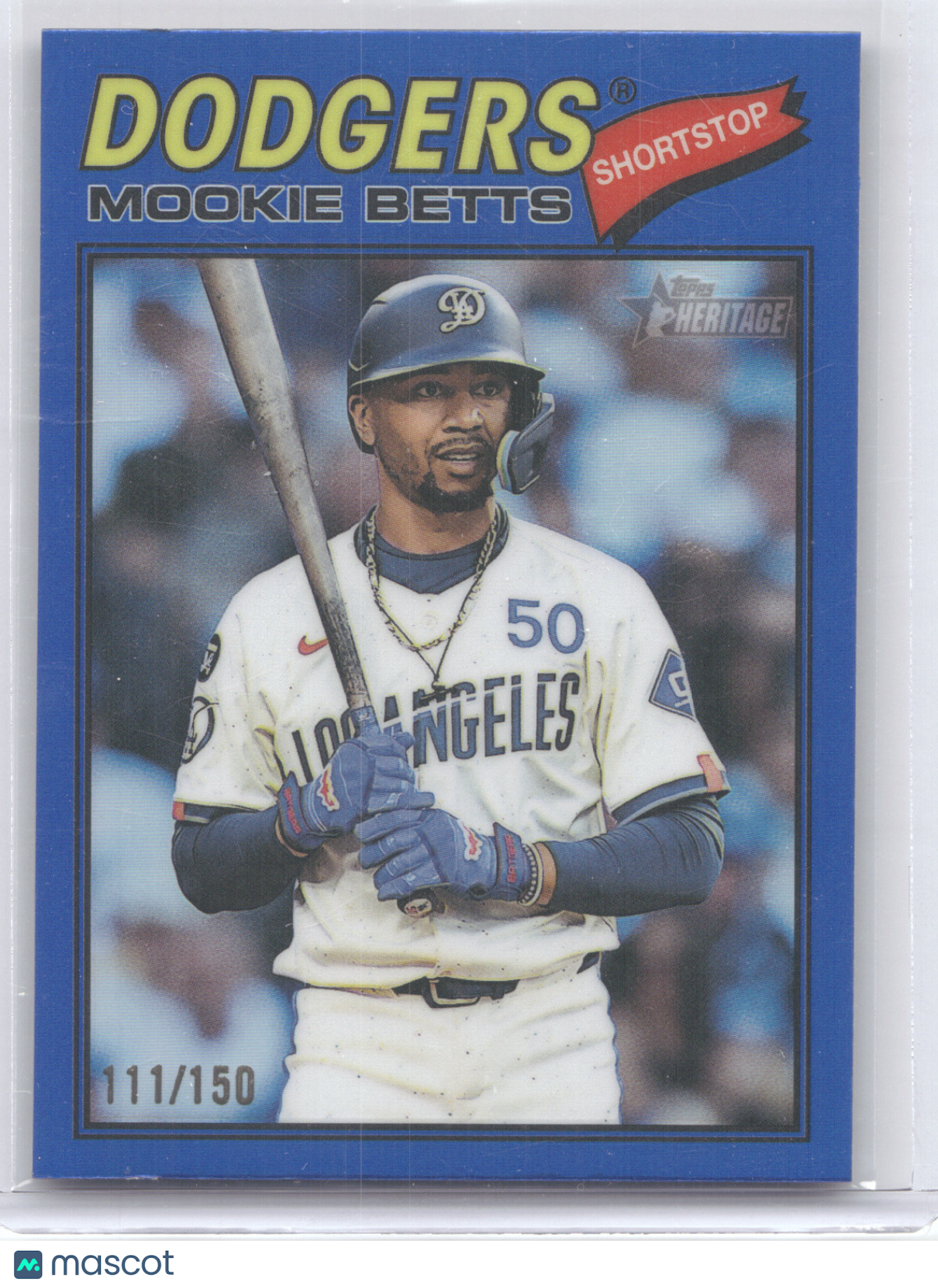 2026 Topps Heritage Mookie Betts #12 Blue Border 111/150