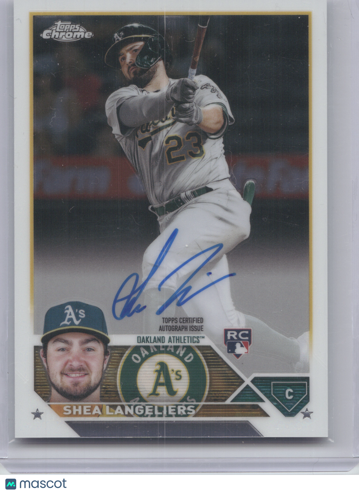 2023 Topps Chrome Rookie Autograph Shea Langeliers #RA-SL RC