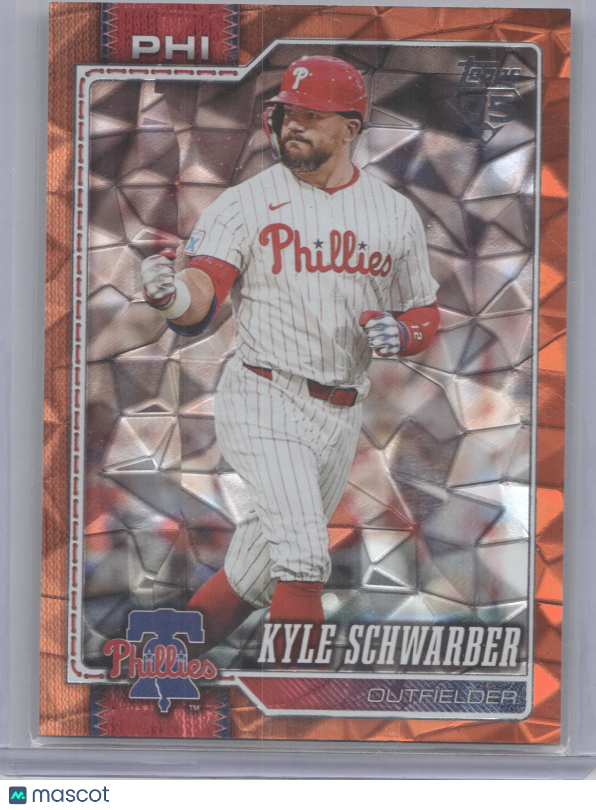2026 Topps Series Two Kyle Schwarber #650 Orange Diamante 13/25
