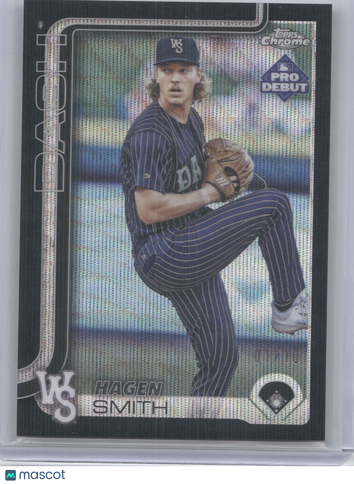 2025 Topps Chrome Pro Debut Hagen Smith #PDC-74 Black Wave 01/10