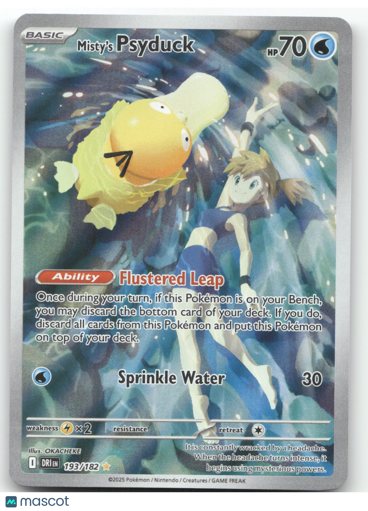 2025 Destined Rivals Misty's Psyduck Holo Secret Rare #193/182