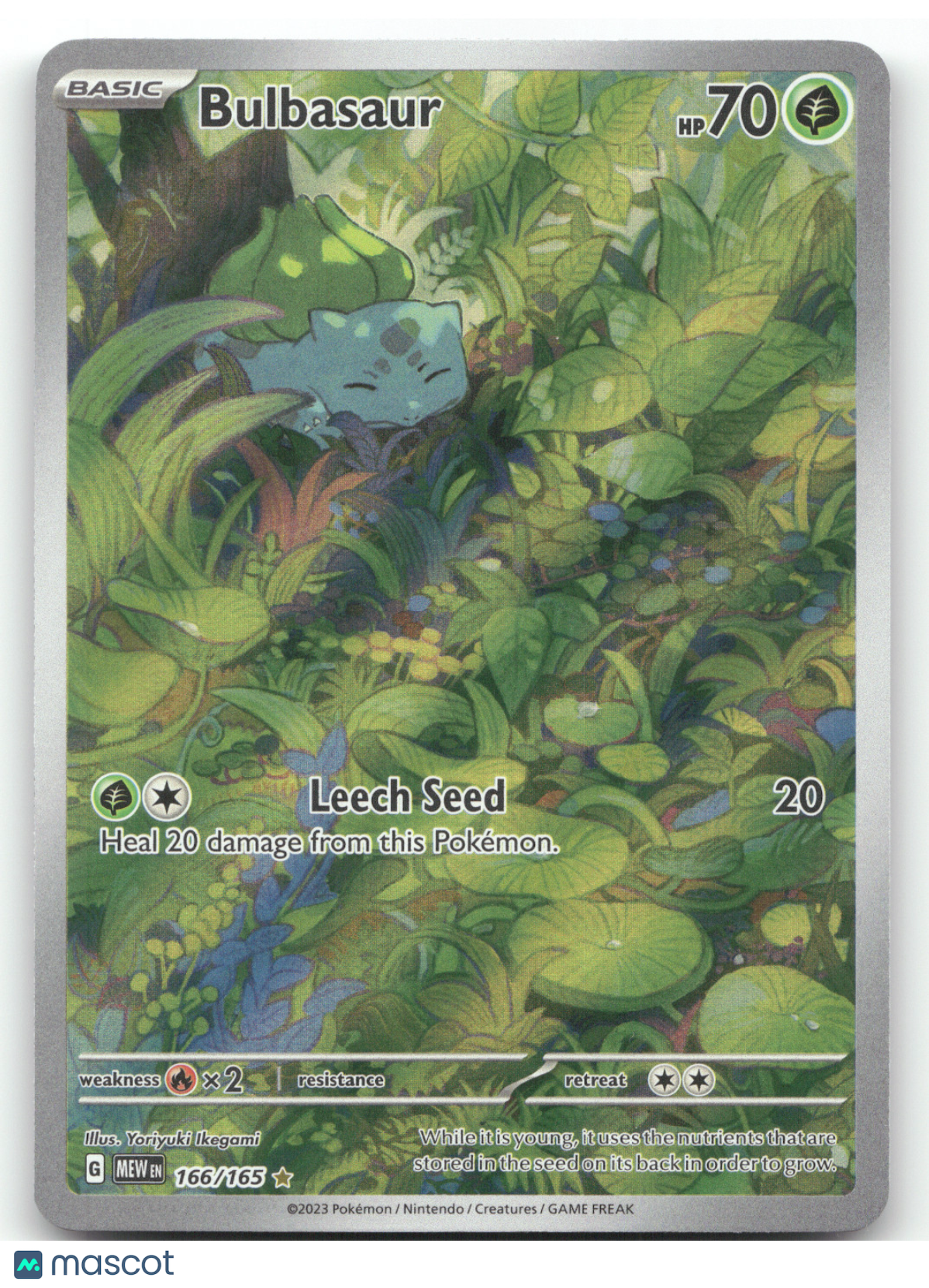 2023 Scarlet & Violet 151 Bulbasaur Holo Secret Rare #166/165