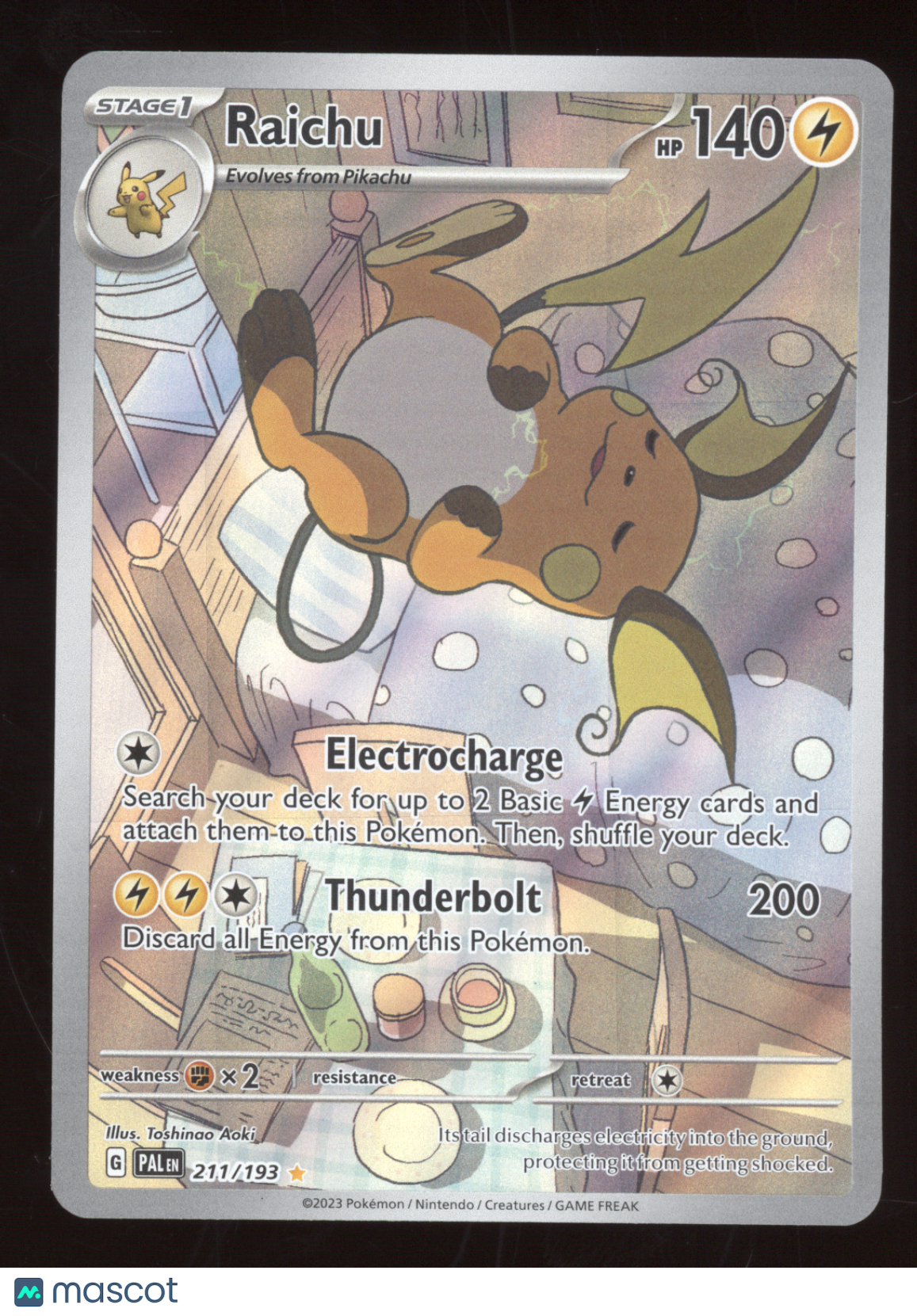 2023 Paldea Evolved Raichu Secret Rare #211/193