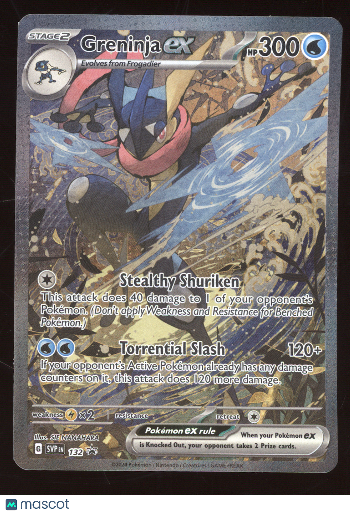 2024 Scarlet & Violet Promo Greninja ex Black Star Promo #132