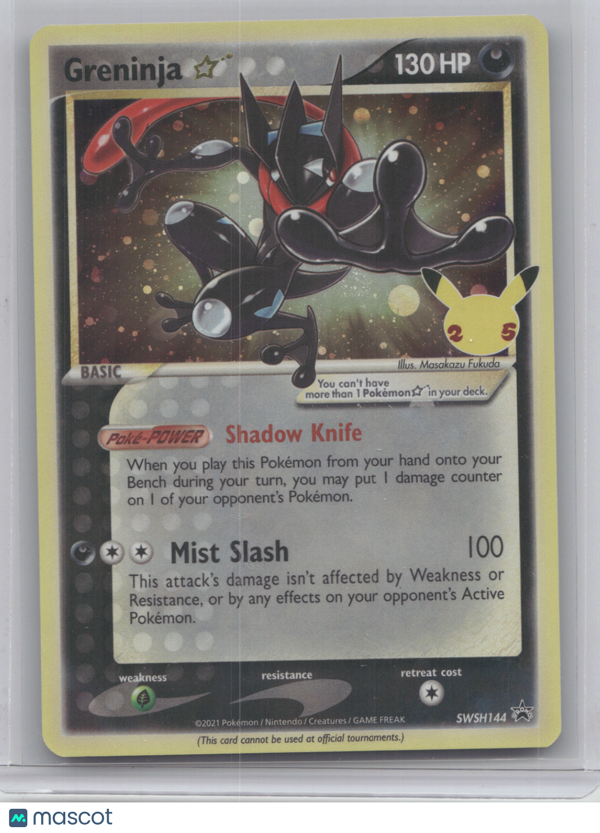 2021 Celebrations Greninja Black Star Promo #SWSH144