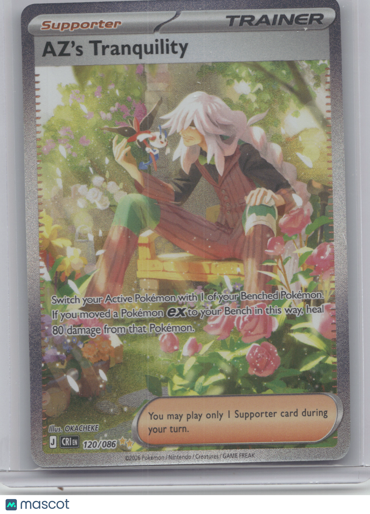 2026 Mega Evolution Chaos Rising Az's Tranquility Secret Rare #120/086
