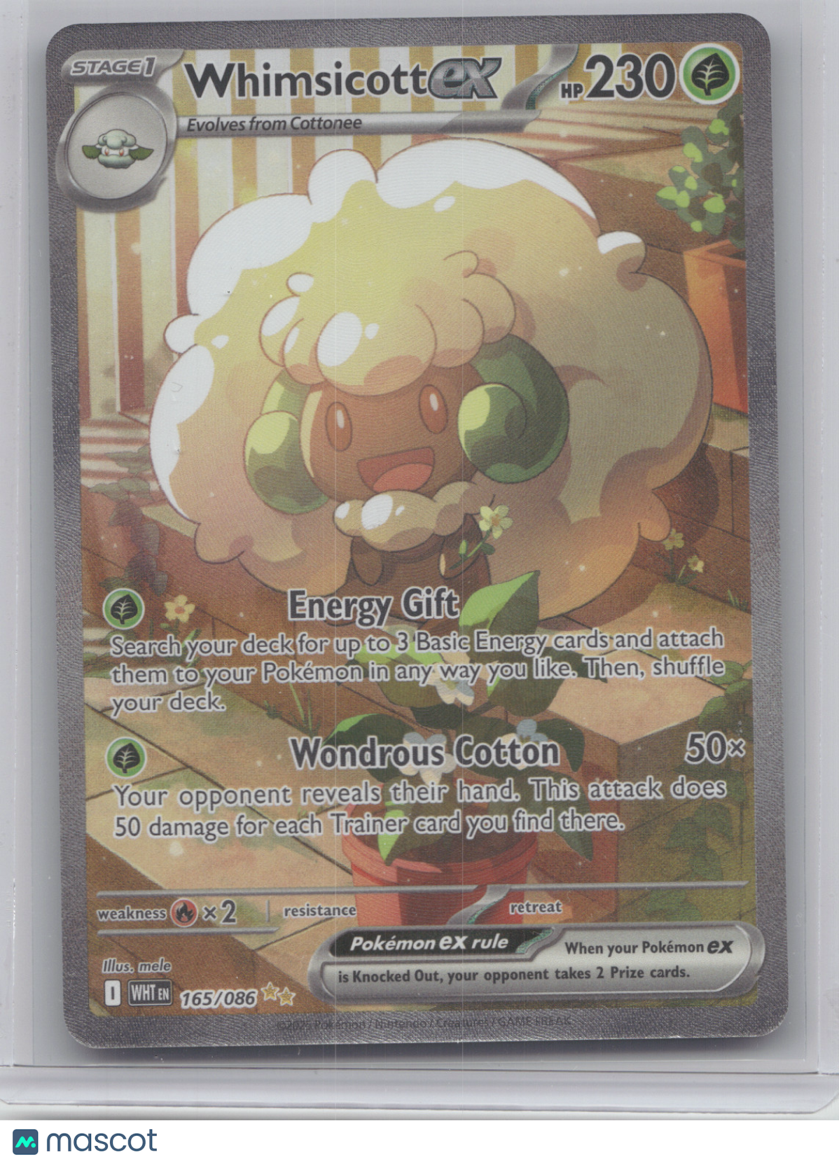 2025 Scarlet & Violet White Flare Whimsicott ex Secret Rare #165/086